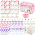 Shinylin 96pcs Spa Sleepover Party Favor Supplies Bulk, Include Face Mask Mixing Bowl Set, Mirror, Headband, Scrunchies, Cosmeti