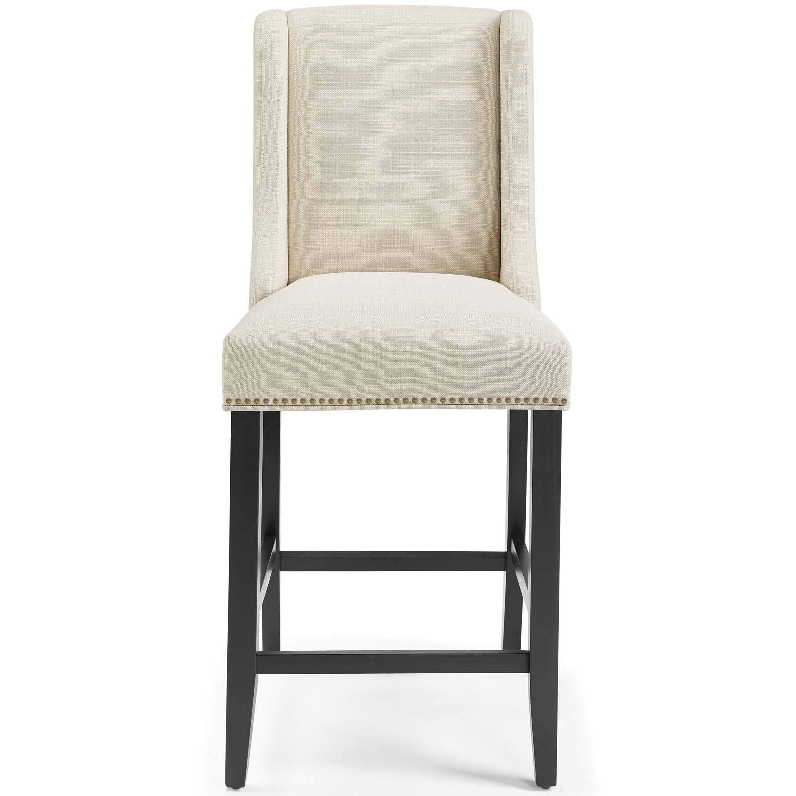 Modway Baron Fabric Upholstered Dining Counter-Height Bar Stool In Beige