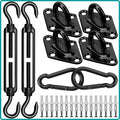 Sun Shade Sail Hardware Kit 6 Inch For Rectangle & Triangle Shade Sail Install, Stainless Steel Shade Sail Fixing Accessories Fo