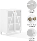 Crosley Furniture Cassai Stackable Pantry Storage Cabinet With Shelves, Kitchen, Dining, Or Laundry Room, White