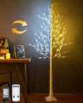ZHOUDUIDUI Lighted Birch Tree, 6ft 96LED Birch Tree Lights,Artificial Twig Tree Light 9Modes Timer for Indoor Outdoor Christmas 
