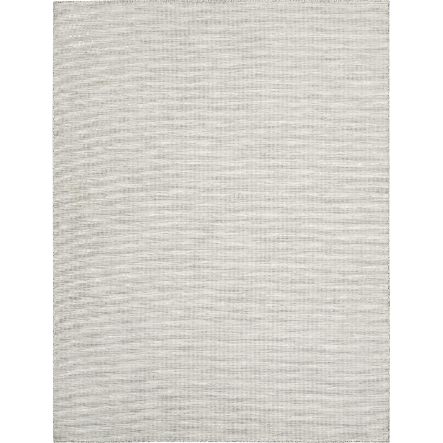 Nourison Positano Indoor/Outdoor Light Grey 10' X 14' Area Rug, Easy Cleaning, Non Shedding, Bed Room, Living Room, Dining Room,
