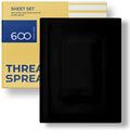 Thread Spread 100% Cotton Queen Size Sheet Set - 600 Thread Count 4 Piece Set - Hotel Luxury Bed Sheets - Deep Pocket - Easy Fit