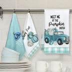 Sratte 4 Pcs Fall Kitchen Towels Thanksgiving Dish Towels 16 X 24 Inch Autumn Pumpkin Hand Towels Decorative Harvest Tea Towel A