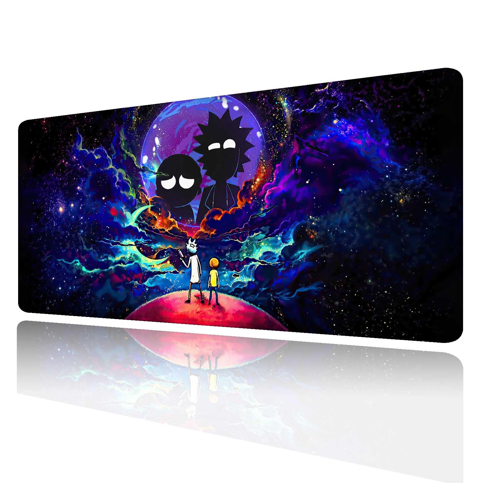 Large Gaming Mouse Pad Anime Night Sky Space Stars Custom Desk Pad,Mousepad With Non-Slip Rubber Base And Stitched Edges Mouse M
