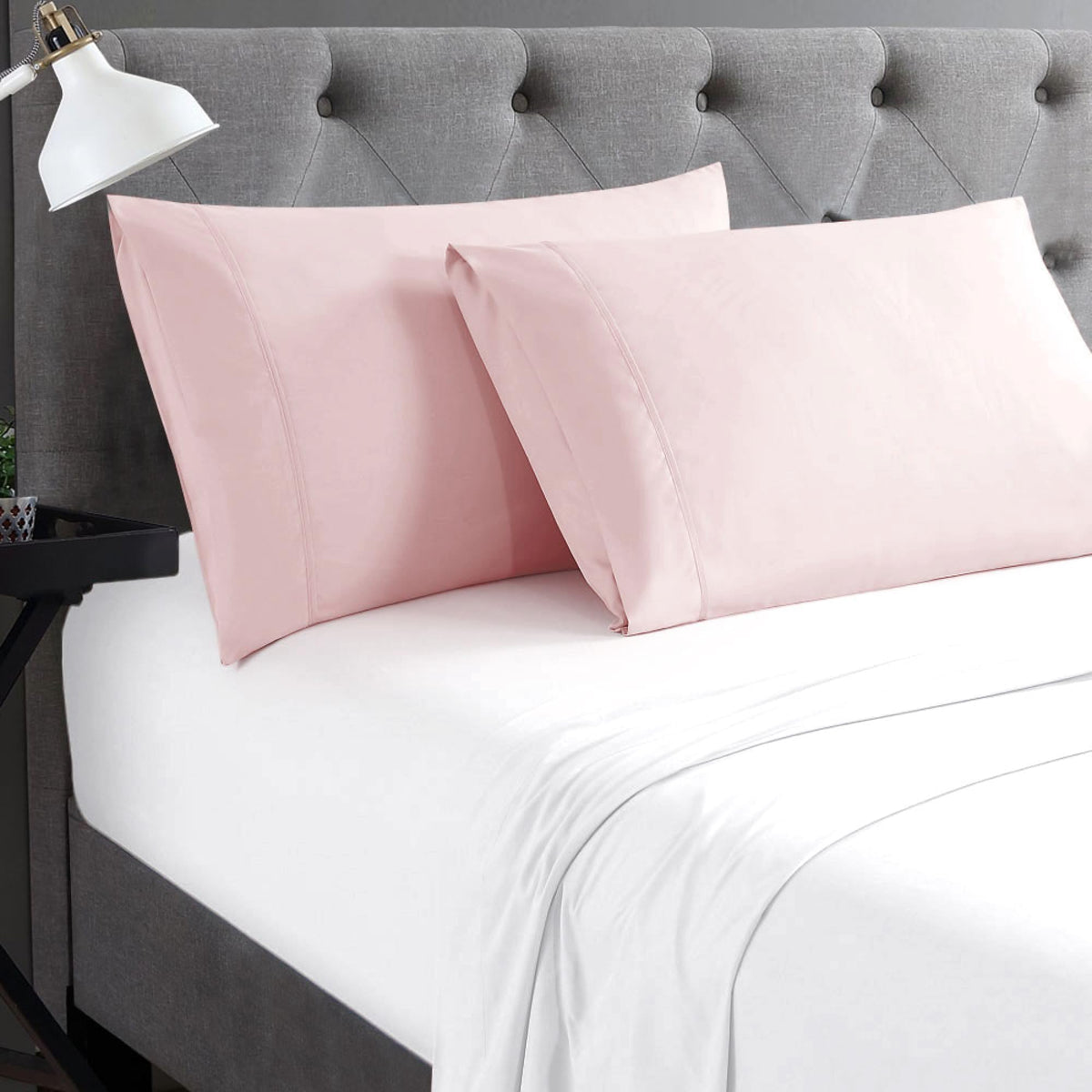 Cathay Home Hospitality 2-Piece King Pillowcase Set Hotel Collection - King & Cal King - Wrinkle & Fade Resistant Double Brushed
