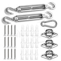 Sunny Guard Sun Shade Sail 316 Stainless Steel Hardware Kit 6 Inch For Triangle Shade Sail Installation For Backyard Yard Deck P