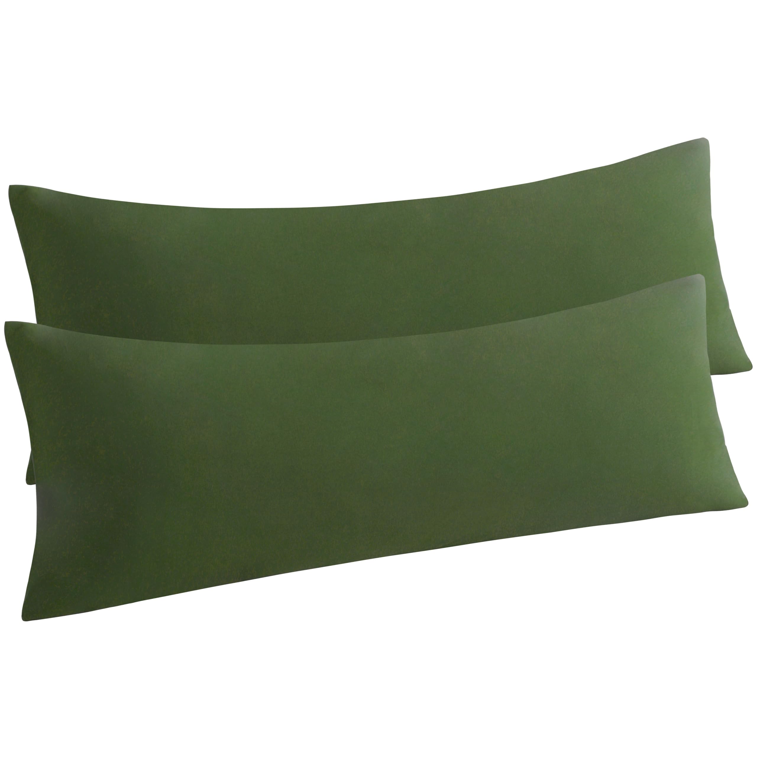 Ntbay Body Pillow Cases Set Of 2, 2 Pack Brushed Microfiber 20X54 Pillow Cases, Soft, Wrinkle, Fade, Stain Resistant Olive Green