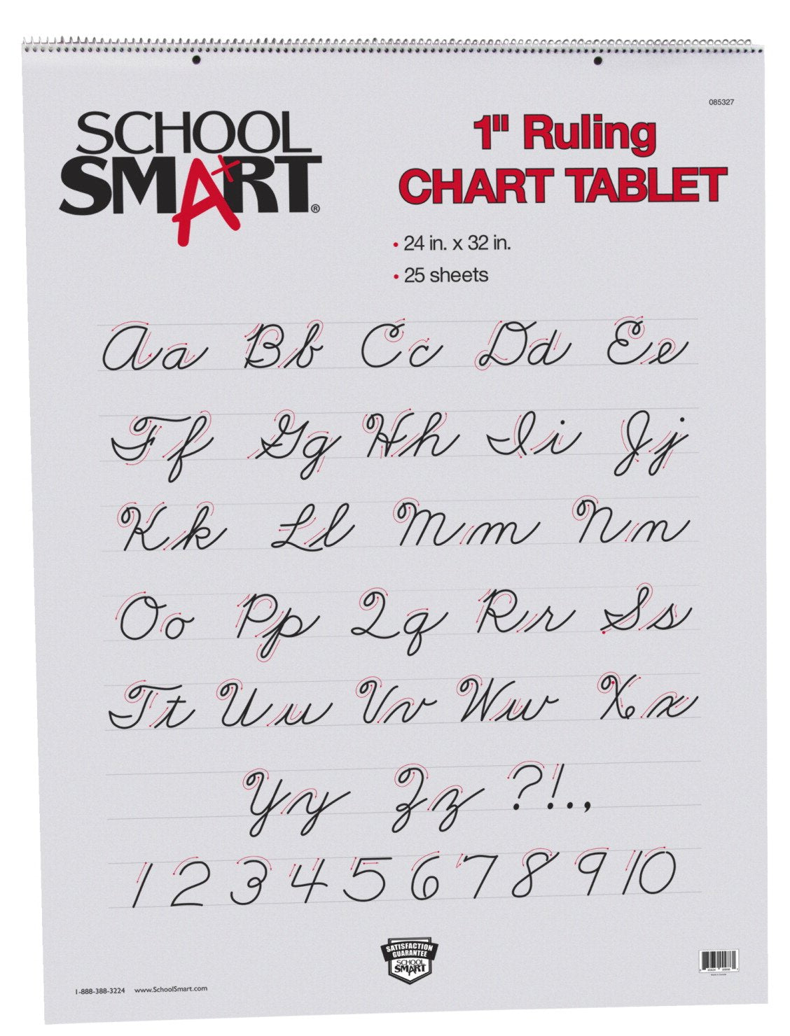 School Smart - 85327 Chart Tablet, 24 X 32 Inches, 1 Inch Rule, 25 Sheets