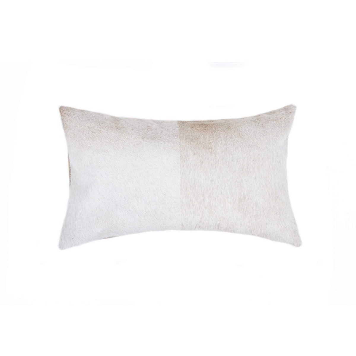 HomeRoots Kitchen Decorative Cowhide Rectangular Pillow with Hidden Zipper Closure - 12' x 20' x 5', Natural