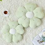 Ddliury Flower Pillow, Flower Shaped Pillow Decorative Throw Pillows For Bed Couch, Cute Daisy Pillow Dorm Decor Floor Seating Cushion (Green, 15 Inches)