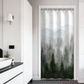 RosieLily Stall Shower Curtain 36x72 Inches Small Shower Curtain, Misty Forest Mountain Shower Curtain Tree Shower Curtains for 