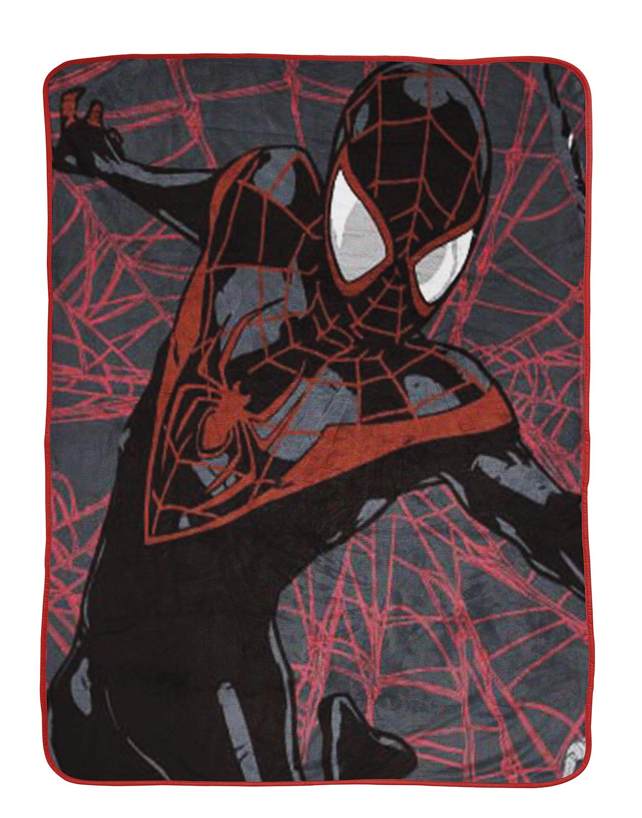 Jay Franco Marvel Miles Morales New Kid Throw Blanket - Measures 46 X 60 Inches, Kids Bedding - Fade Resistant Super Soft Fleece