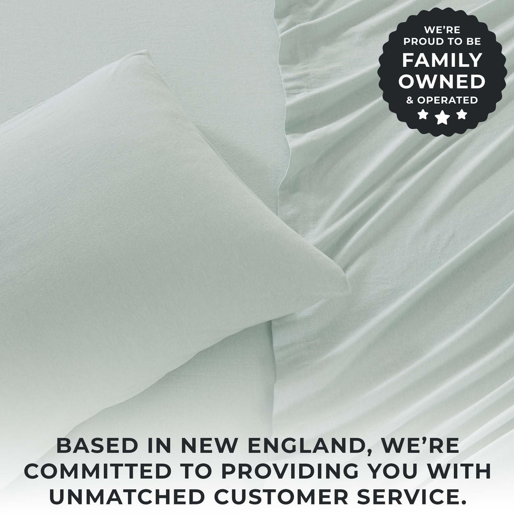3 Piece Jersey Knit Twin Cotton Blend Aqua Sheet Set | Ultra-Soft T-Shirt Jersey Bedding Sheets & Pillowcases | Heathered, Breat