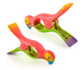 O2COOL Parrot BocaClips, Beach Towel Holders, Clips, Set of Two, Beach, Patio or Pool Accessories, Portable Towel Clips, Chip Cl