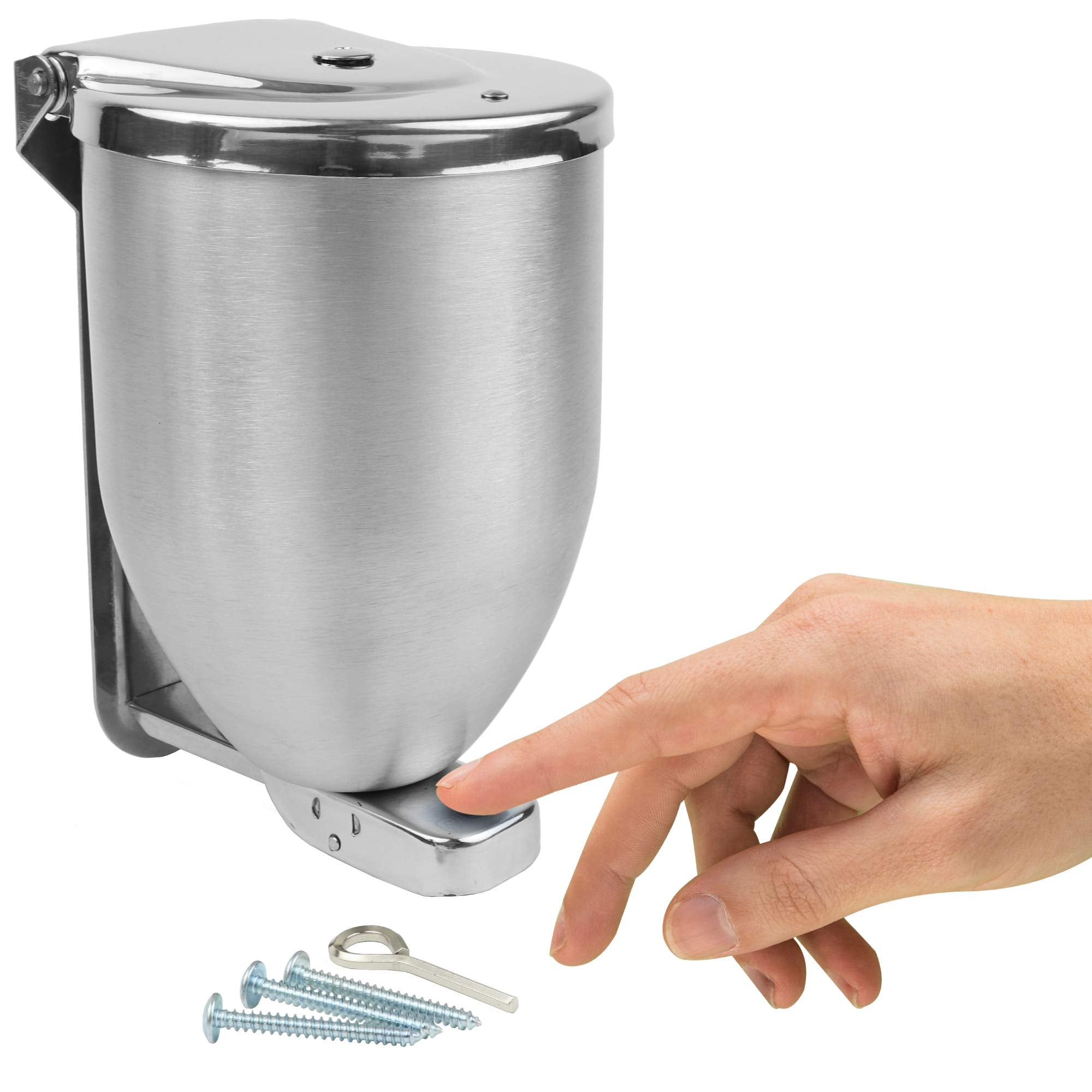 Vollum Powder-Soap Dispenser - 32 Ounce Stainless Steel Bathroom Soap Dispenser with Large Filler Cap - Strong Wall Mounted Pump