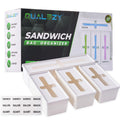 Qualezy Storage Bag Organizer for Kitchen Baggie Drawer Organizer & Plastic Food Storage Bags Holder Compatible with Gallon, Q