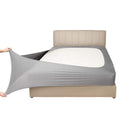 Stretch Jersey Box Spring Cover Wrap Around, Bed Skirt Alternative, Ultra Soft & Wrinkle Resistant, Queen/Queen Xl, Silver