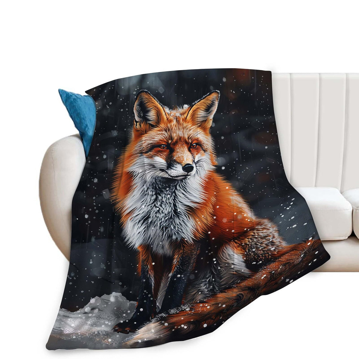 Red Fox Blanket Cute Orange Fox Throw Blanket Gifts For Girls Boys Kids Women Men Adults Super Soft Cozy Plush Fluffy Fuzzy Flee