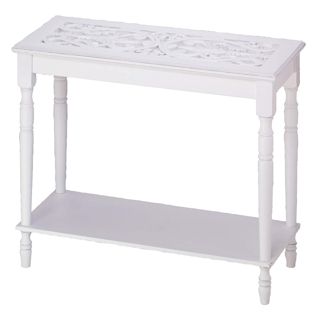 Accent Plus Carved-Top Table 35X14X29
