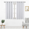 Dwcn Thermal Blackout Curtains For Living Room, Room Darkeing Curtains 45 Inches Long, Solid Greyish White Curtains - W52 X L45