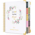 Wedding Planner Book And Organizer, 176 Pages Bridal Wedding Planning Book With Sticker Checklists And Calendars For Bride To Be