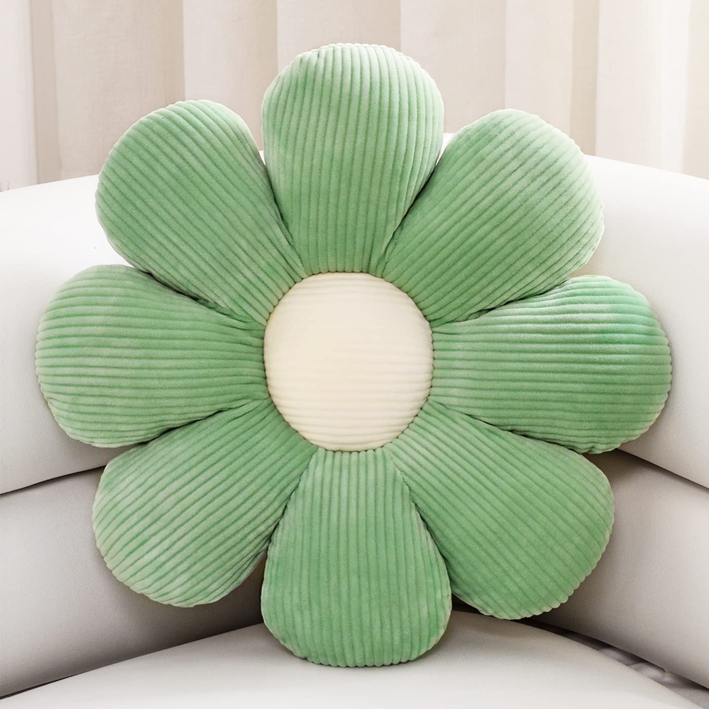 Zakun Flower Pillow, Daisy Pillow Flower Shaped Pillows 15.7' Cute Flower Floor Pillows Seat Cushion, Plush Flower Pillows Deco