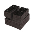 Fboxac Stackable Woven Storage Baskets with Metal Frame, Set of 4,Brown