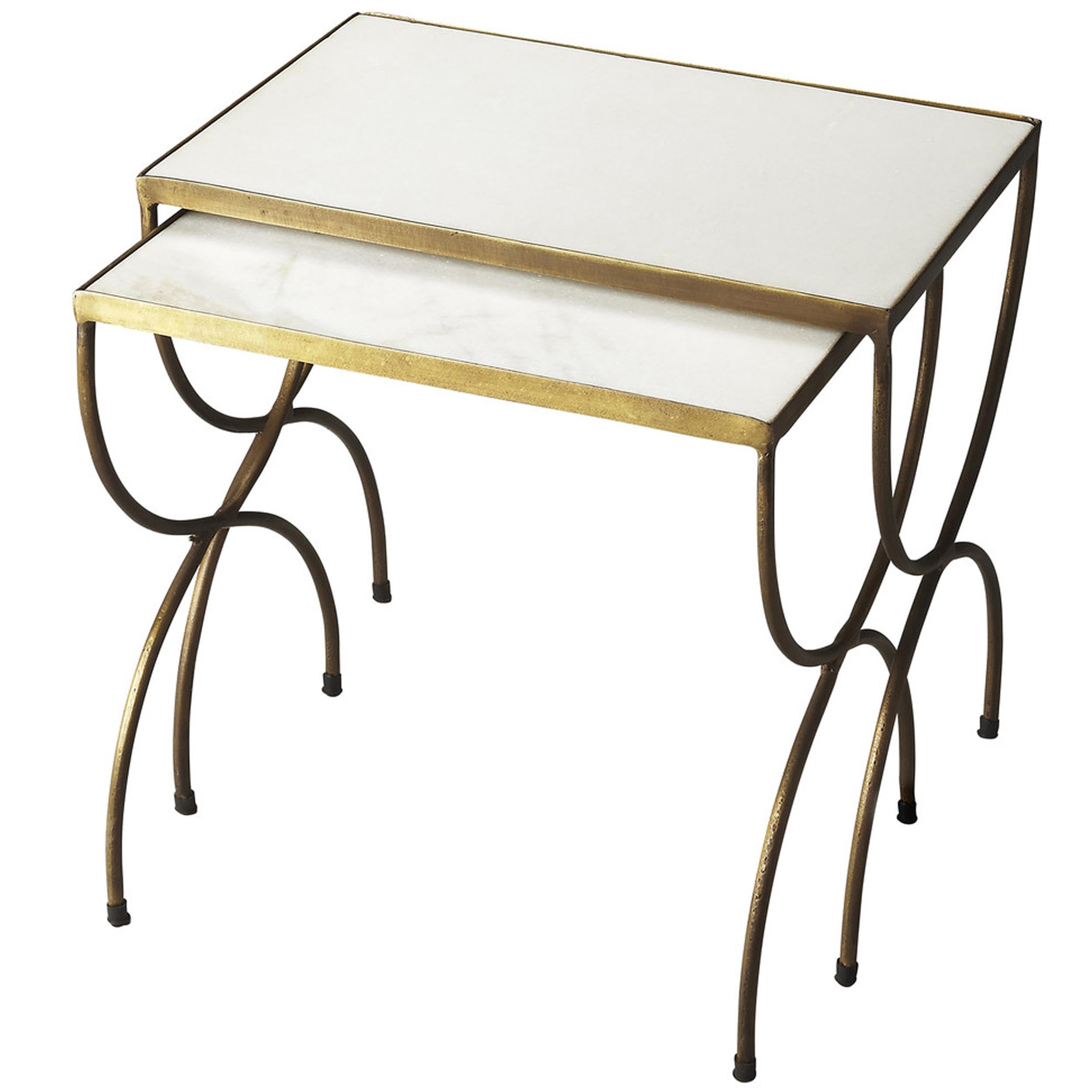 Butler Bacchus Marble & Iron Nesting Tables