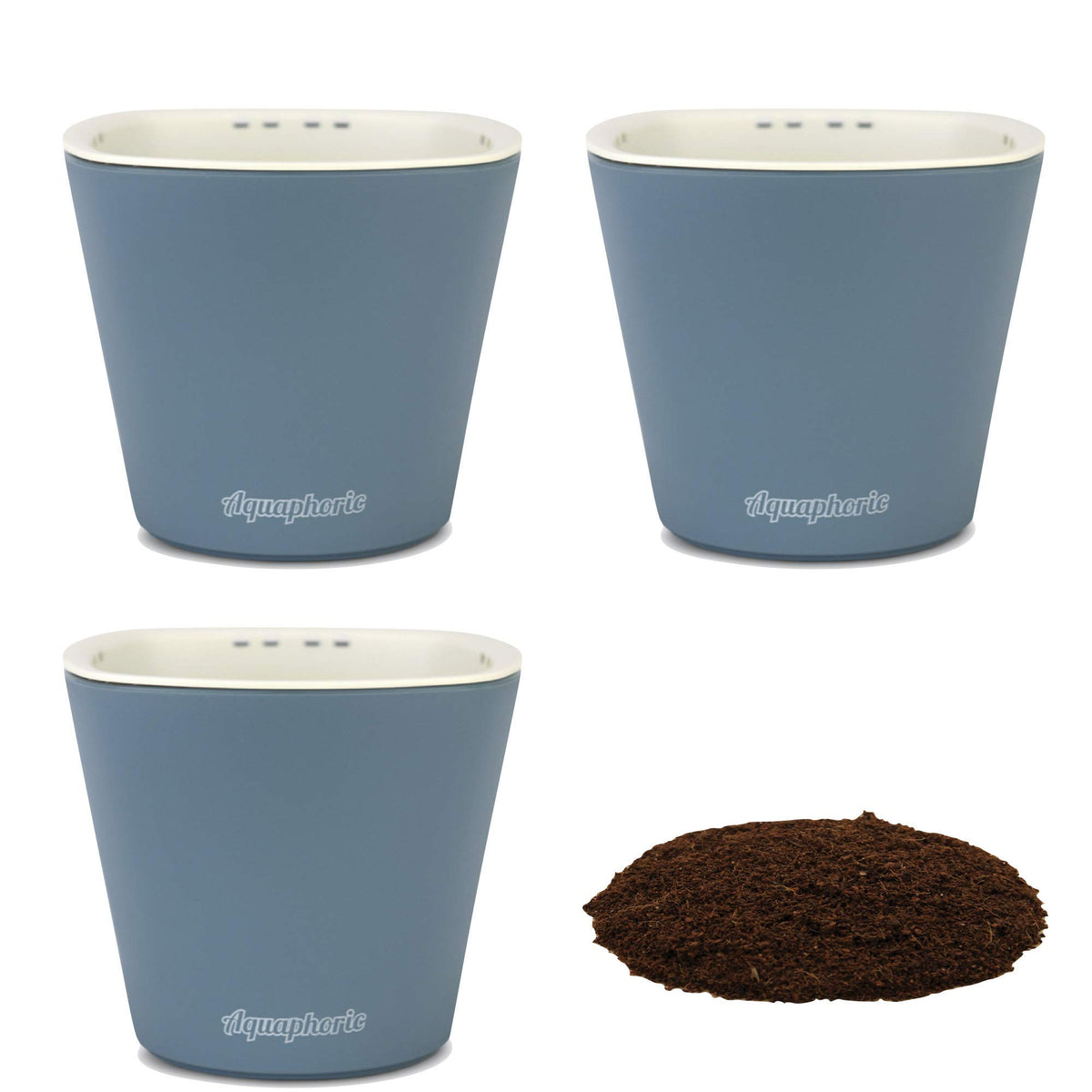 Window Garden - Aquaphoric Self Watering Mini Planter Pots (3 Pack) - Grow On Indoor Sill. Perfect For Potting Small Plants, Her