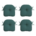 Arden Selections Outdoor Tufted Bistro Seat Cushion, Set Of 4, 14.5 In X 15 In, Rain-Proof, Fade Resistant 14.5 X 15, Peacock Bl