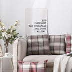 Carrie Home Brown Farmhouse Throw Pillow Covers 16X16 Set Of 2 Plaid Decorative Throw Pillows 16 X 16 For Spring Fall And Winter