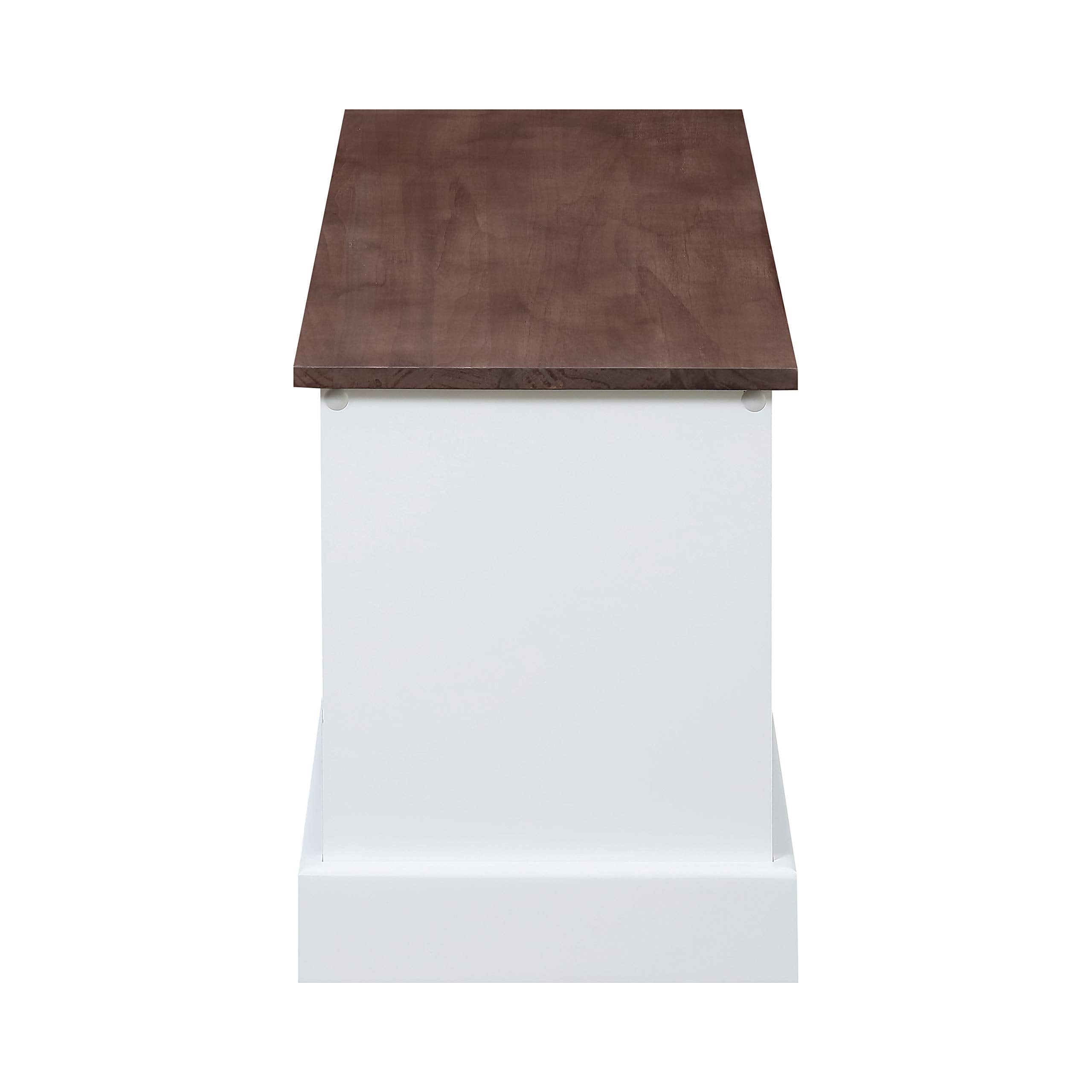 Coaster Home Furnishings Alma 3-Drawer Storage Bench White and Weathered Brown