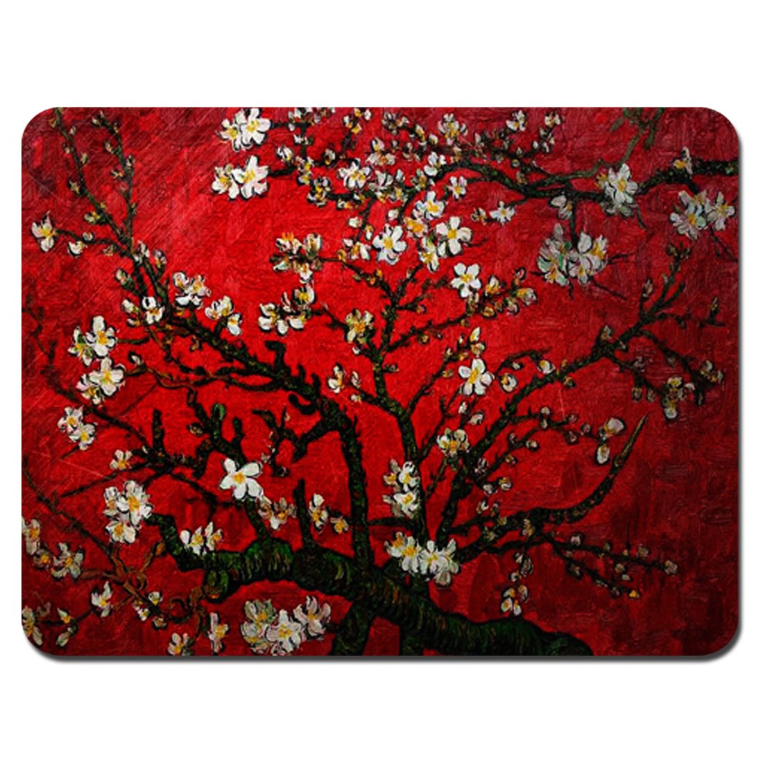 Meffort Inc Standard 9.5 X 7.9 Inch Mouse Pad - Vincent Van Gogh Cherry Blossoming