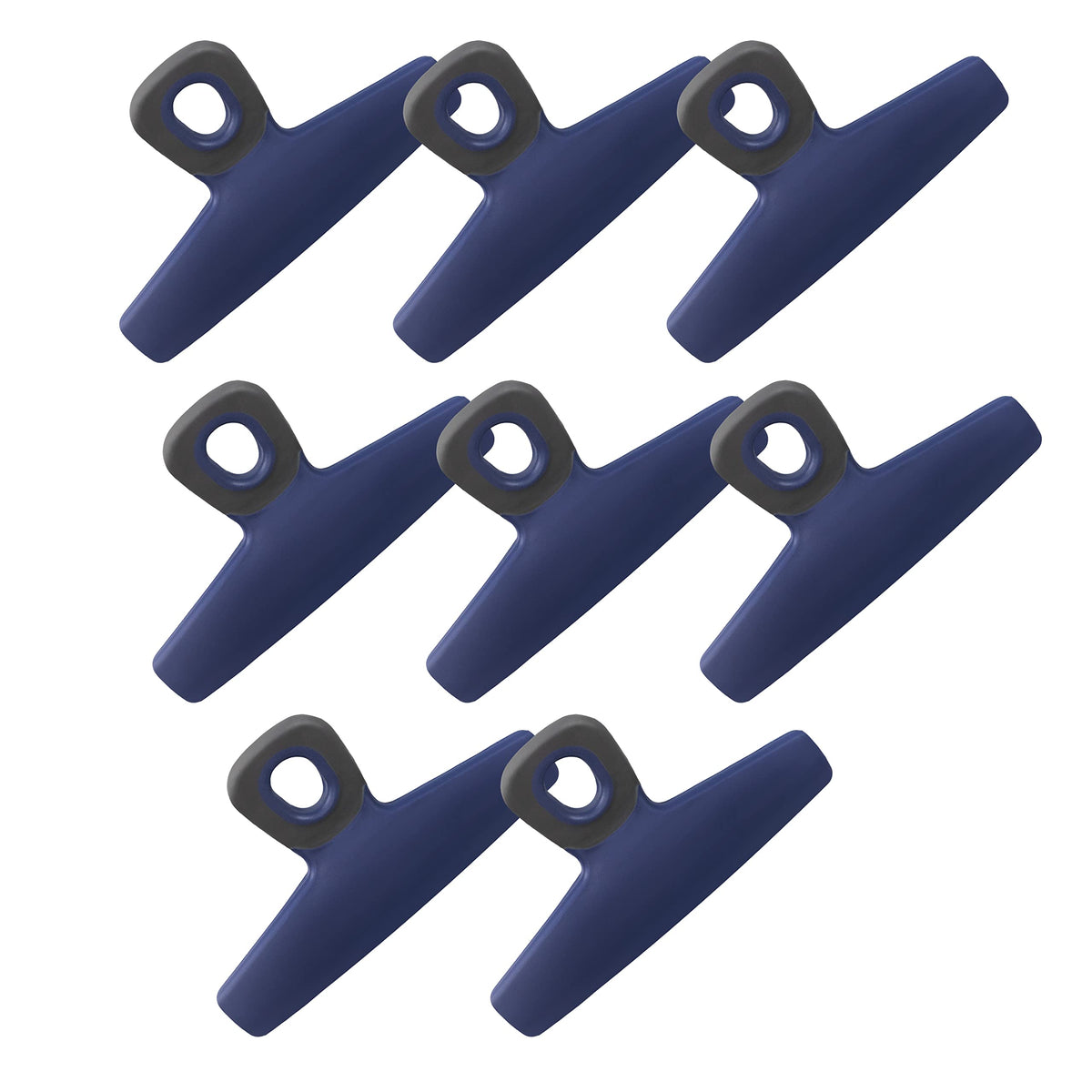Cook With Color Food Clips - Wide Heavy Duty Chip Clips, Large Bag Clips For Food Storage With Air Tight Seal Grip, Pack Of 8, B