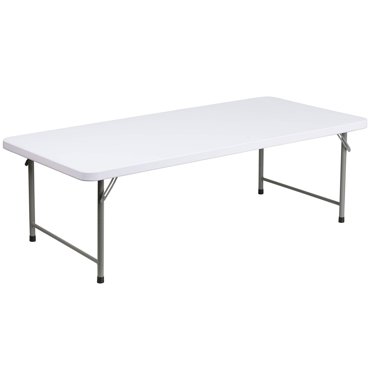 Flash Furniture Paige 4.93' Classroom Activity Table For School And Home, Heavy-Duty Rectangular Plastic Activity Table For Kids, White