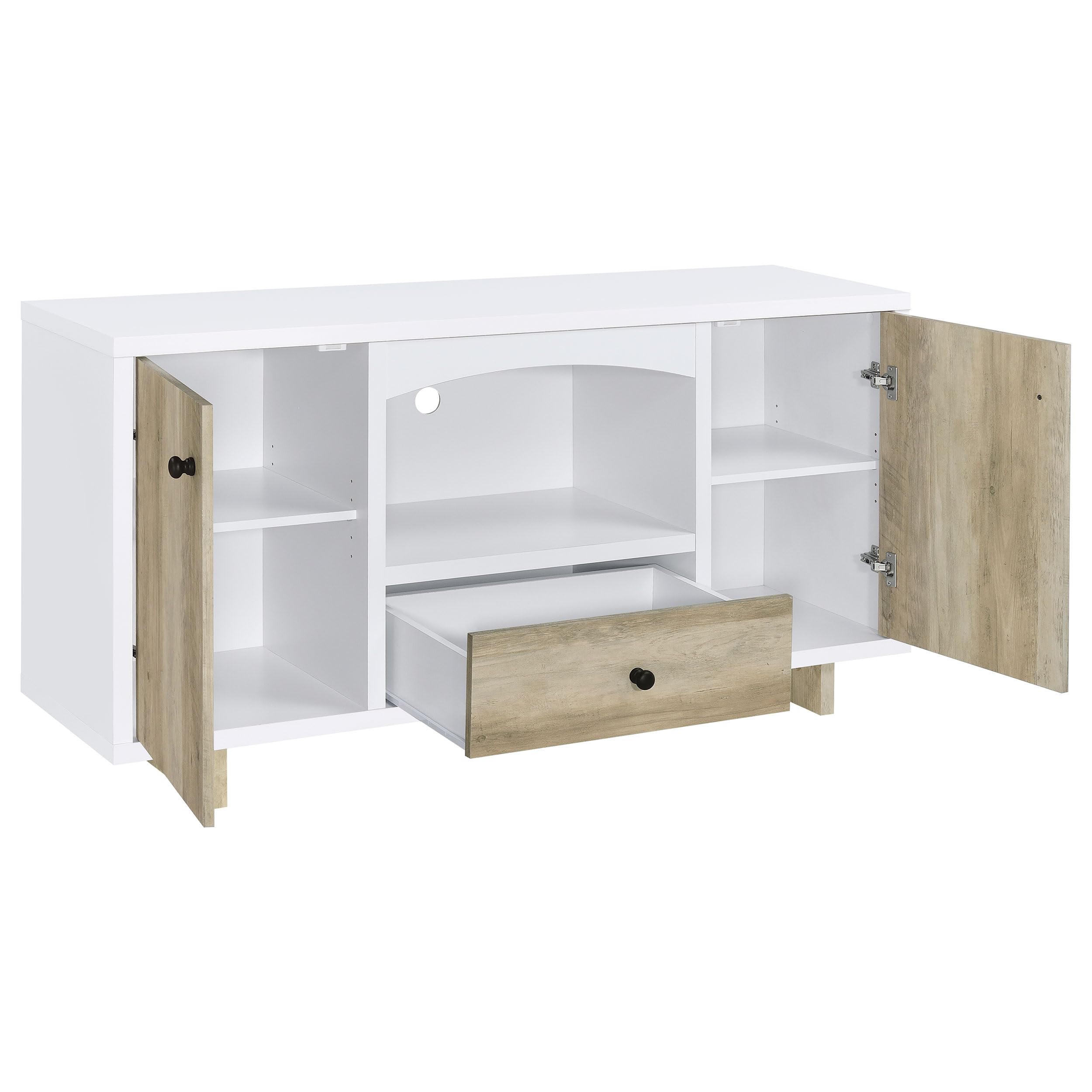 Coaster Home Furnishings Dalton 2-Door Storage Credenza White and Distressed Pine