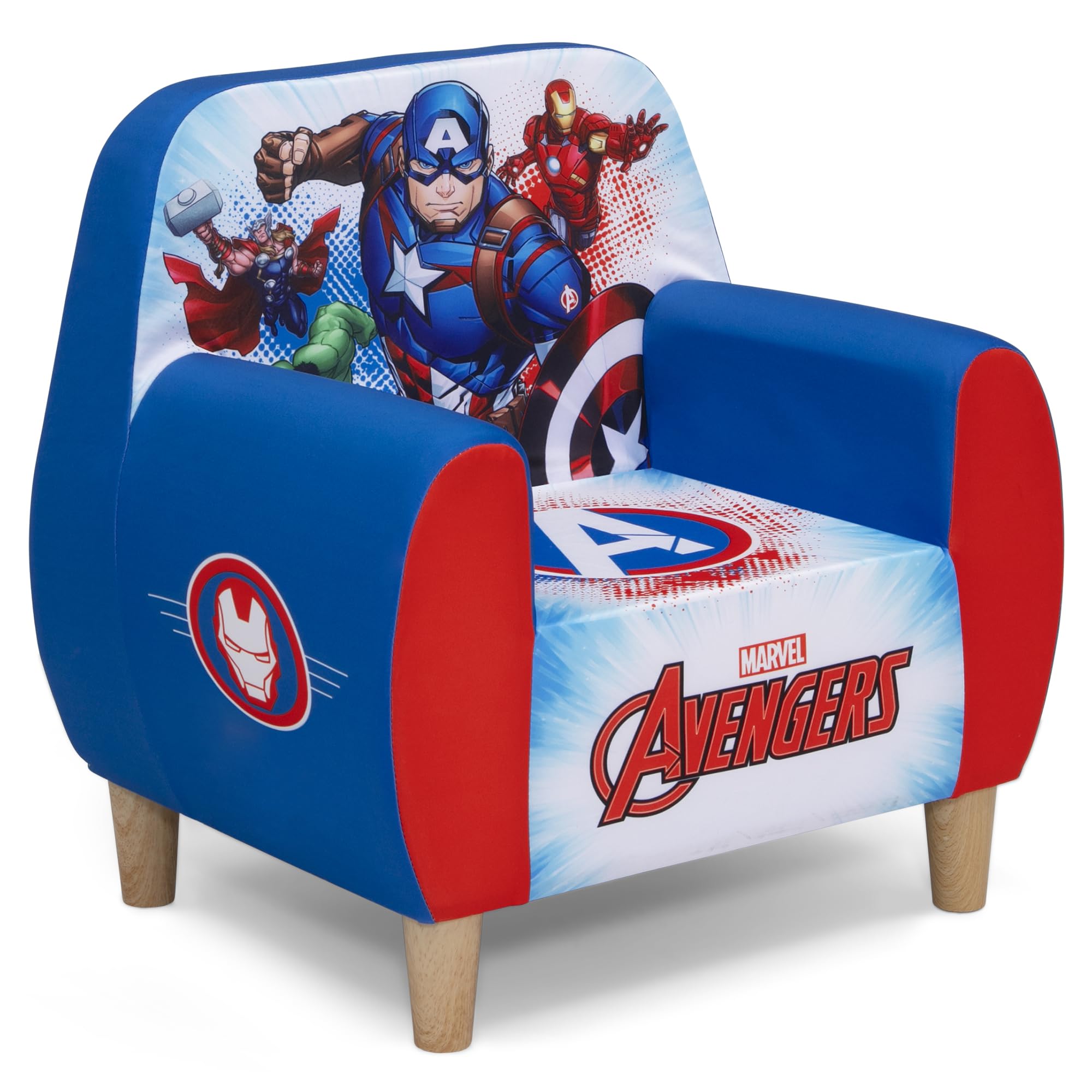 Delta Children Marvel Avengers Foam Chair For Kids, Blue