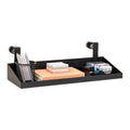 Mind Reader Hanging Cubicle Shelf, Metal Storage Organizer for Office or Home, 20.25 L x 7 W, Black