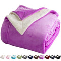 Lbro2M Sherpa Fleece Bed Blanket King Size Super Soft Fuzzy Plush Warm Cozy Fluffy Microfiber Couch Throw Velvet Double Reversib