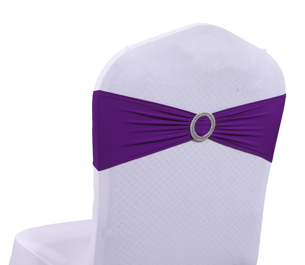 Mds Pack Of 10 Spandex Chair Sashes Bow Sash Premium Stretch Chair Cover Band With Buckle Slider Elastic Chair Ties For Wedding