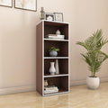 Nilkamal Halo 4 Tier Engineered Wood Free Standing Book Shelf Cabinet With Open Shelf | 1 Year Warranty | Legno Oak