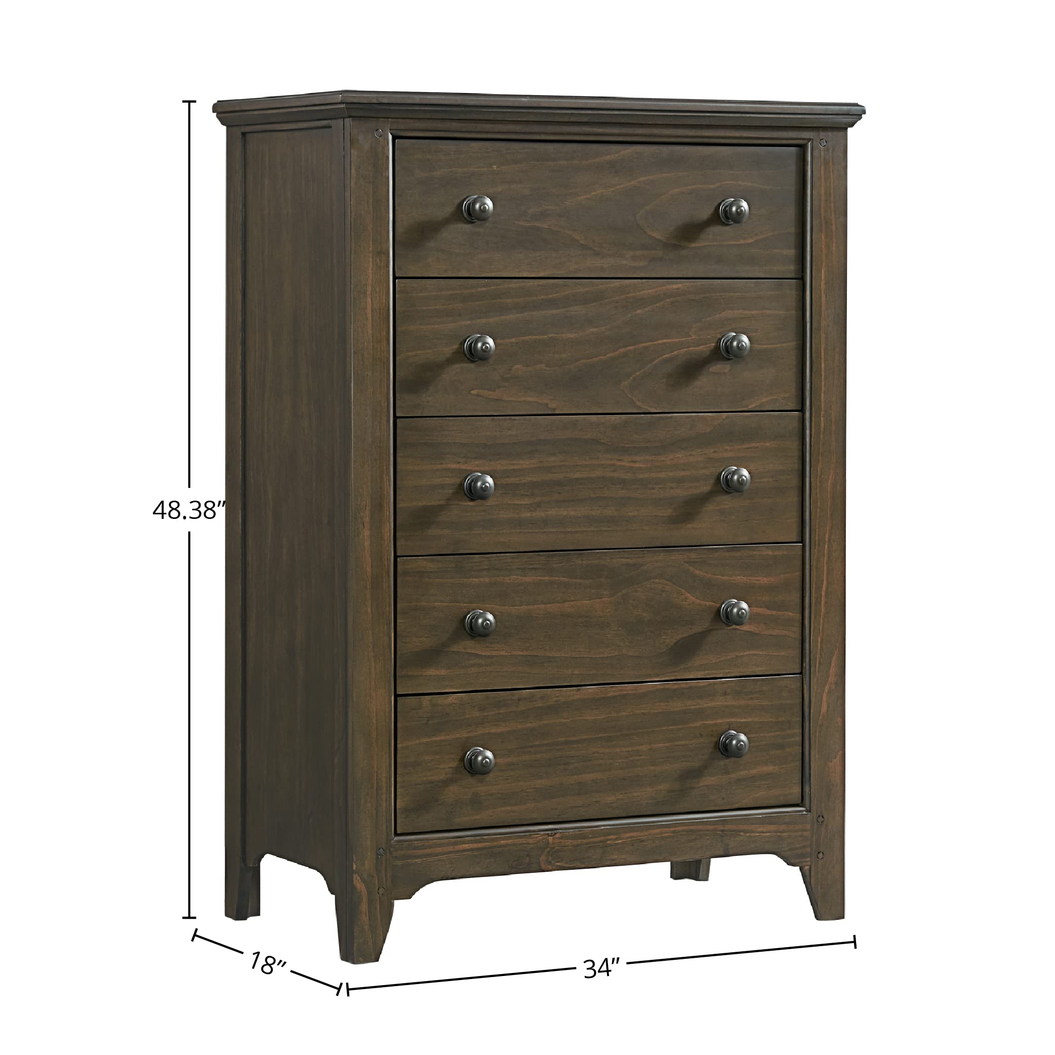 Westwood Design Tahoe 5 Drawer Chest, River Rock