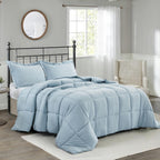 Hig Pre Washed Down Alternative Comforter Set Twin - Reversible Chic Quilt Design - Box Stitched With 4 Corner Tabs - Lightweigh