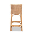Baxton Studio Athena Modern and Contemporary Natural Finished Rattan Counter Stool