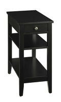 Convenience Concepts American Heritage 1 Drawer Chairside End Table with Shelves, 23.5L x 11.25W x 24H, Sea Foam