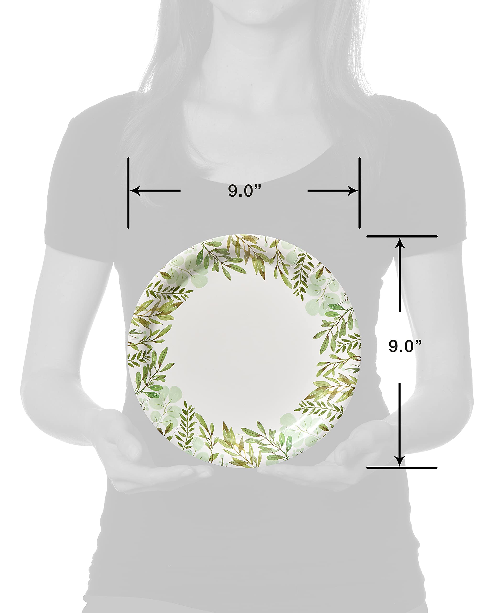 American Greetings Wedding Or Bridal Shower Party Supplies, Dinner Plates (36-Count)