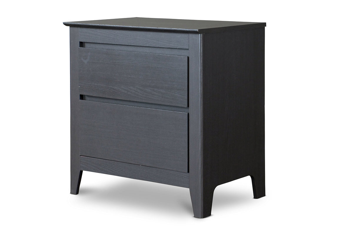 Baxton Studio Wholesale Interiors Carolina Contemporary 2-Drawers Nightstand, Brown