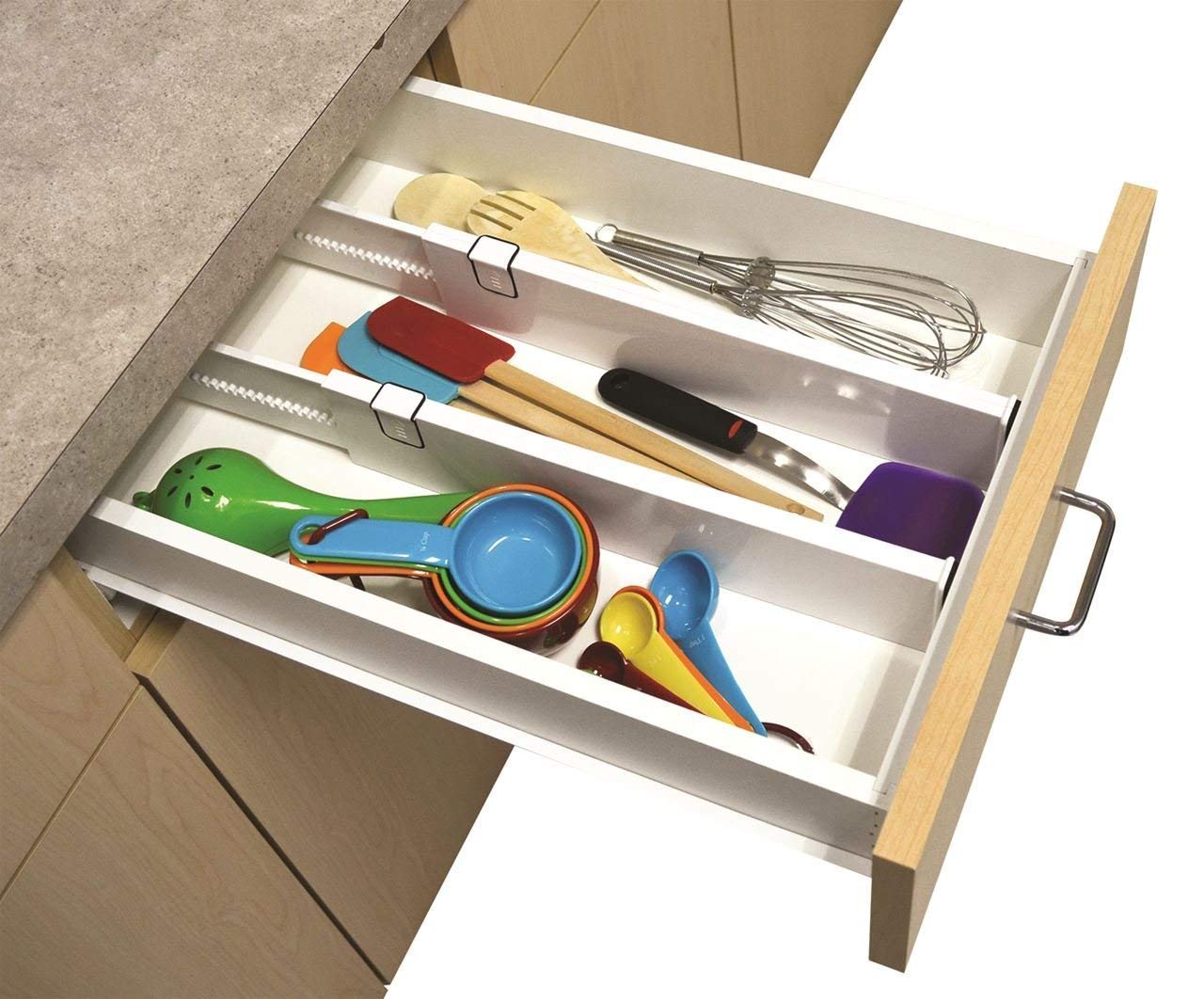 Paratpar Mall Drawer Divider And Organizer  Adjustable Household Separators For Kitchen, Dresser, Bedroom, Bathroom,Office. (Se