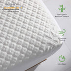 California King Size Waterproof Mattress Protector Rayon From Bamboo Fitted Mattress Pad Cover With Deep Pocket Up To 18'